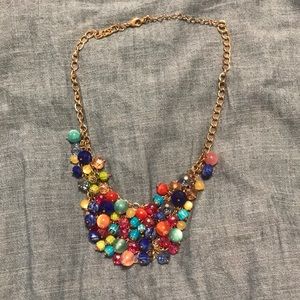 Gold Beaded Statement Necklace
